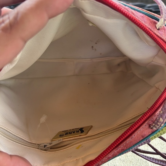 ✨ Vintage Sharif Multicolor Patchwork Leather Crossbody Bag Tassel Festival Boho - Picture 10 of 12